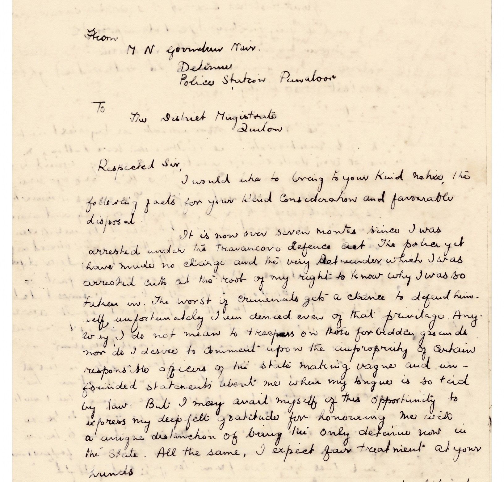 m n letter