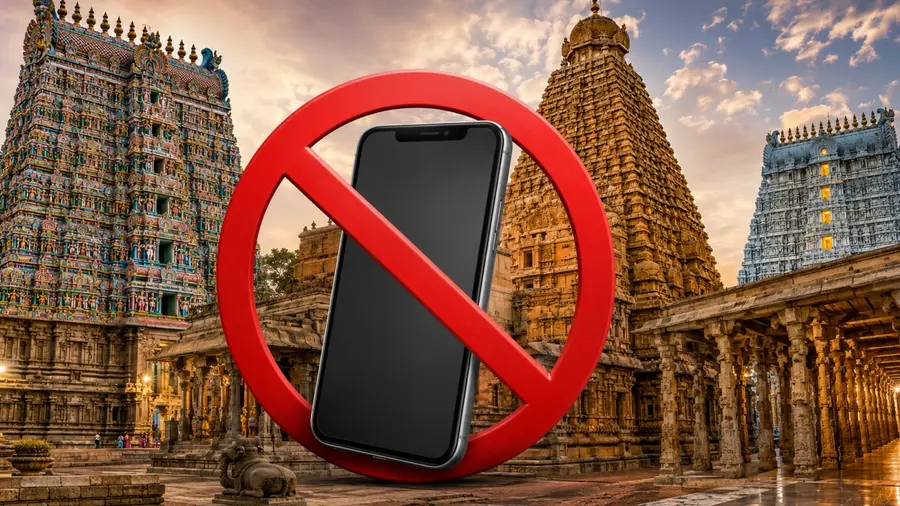 mobile ban in tamilnadu temples