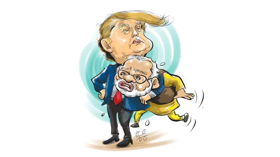 modi trump cartoon