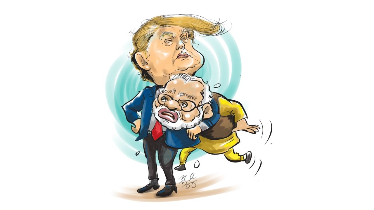 modi trump cartoon