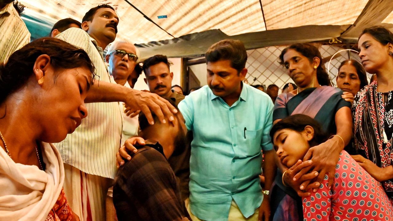 Swaraj Consoling family members
