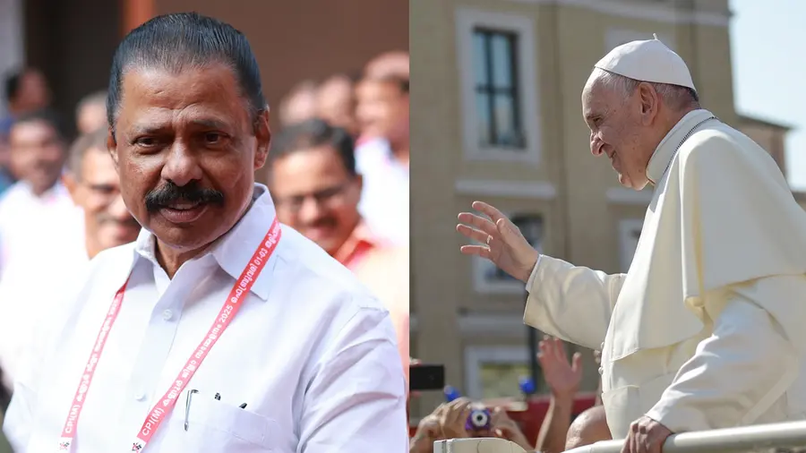 mv govindan condolences-pope