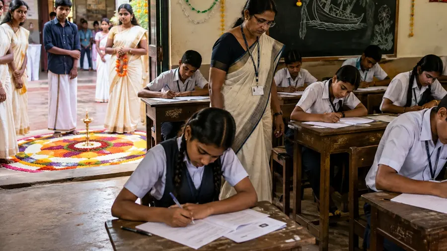 onam celebration and exam same day