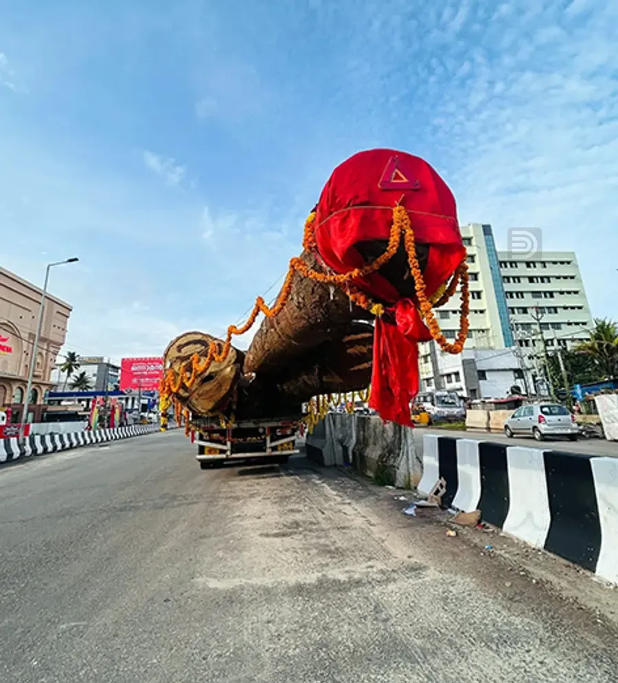 തടി ഘോഷയാത കരുനാഗപ്പള്ളിയിൽ എത്തിയപ്പോൾ