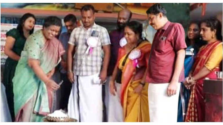 ഇളമ്പ ഗവ. എൽപി സ്കൂളിൽ ഭരണഘടനാ ദിനാഘോഷം ആർ പാർവതിദേവി ഉദ്ഘാടനം ചെയ്യുന്നു 