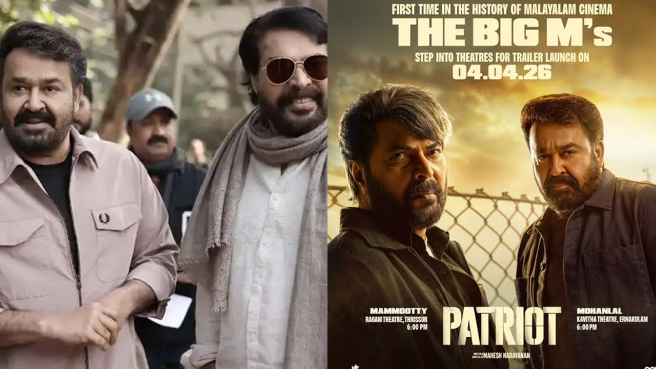 ആരാധകർക്കൊപ്പം തൃശ്ശൂരിൽ മമ്മൂട്ടി, കൊച്ചിയിൽ മോഹൻലാൽ; ‘പേട്രിയറ്റ്’ ട്രെയിലർ ലോഞ്ച്