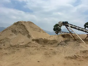 6.10 lakh cubic meters of soil and sand