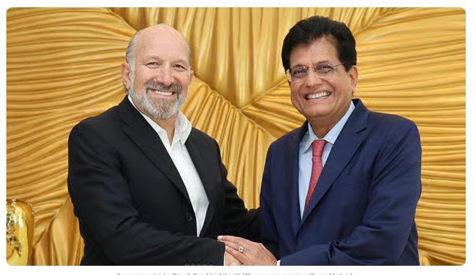 Piyush Goyal Howard Luward lutnick