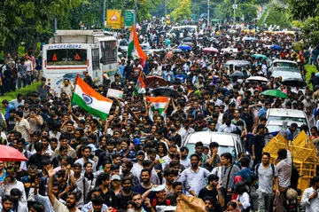 ജന്തർ മന്തറിൽ നടന്ന ജെൻ സീ പ്രക്ഷോഭത്തിനെത്തിയ വിദ്യാർഥികൾ പാർലമെന്റിലേക്ക് മാർച്ച് ചെയ്യുന്നു കടപ്പാട്: ഗൂഗിൾ