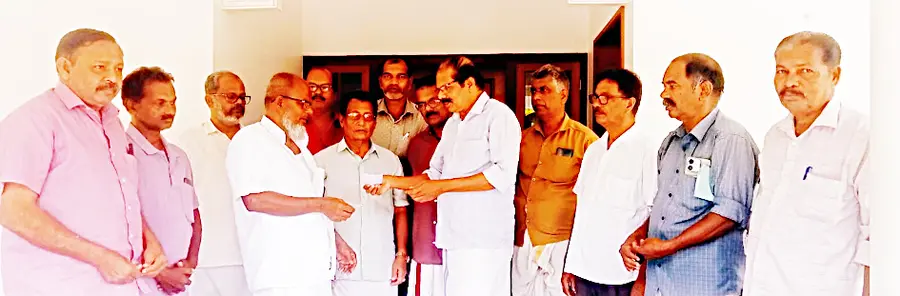 കേരള പ്രവാസി സംഘം അമ്പലപ്പുഴ ഏരിയ അംഗത്വ കാമ്പയിൻ ബി ഉദയഭാനു ഉദ്ഘാടനംചെയ്യുന്നു