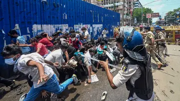 protest against sangh parivar