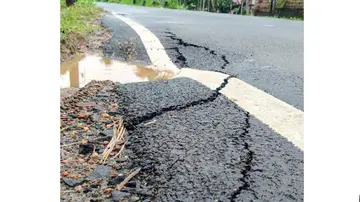 The road is broken.