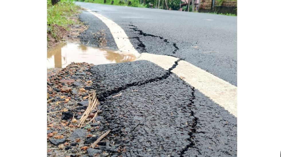 The road is broken.