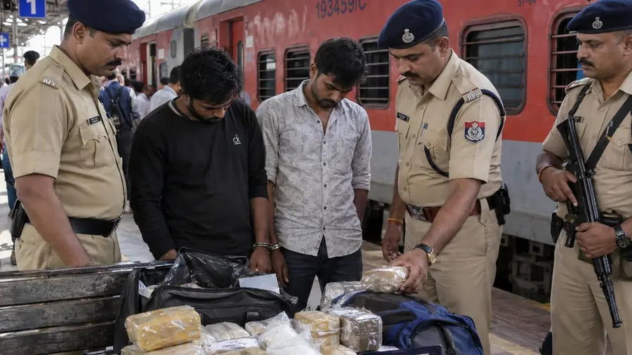 railway drug bust ai image