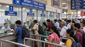 railway ticket counter ai