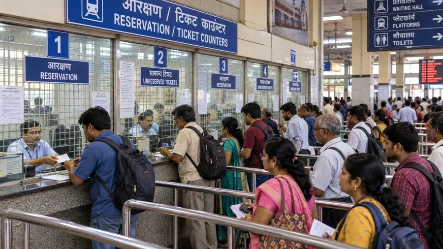 railway ticket counter ai