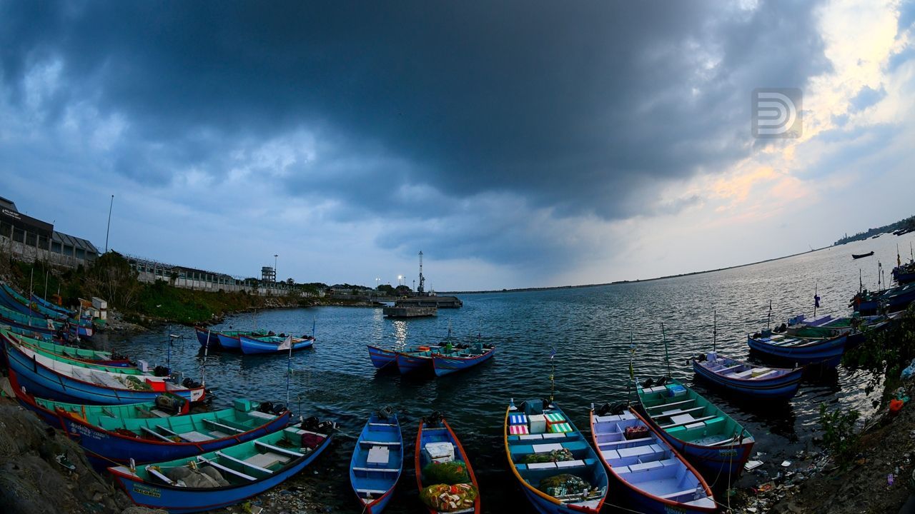rain clouds with boat ms sreedhar lal