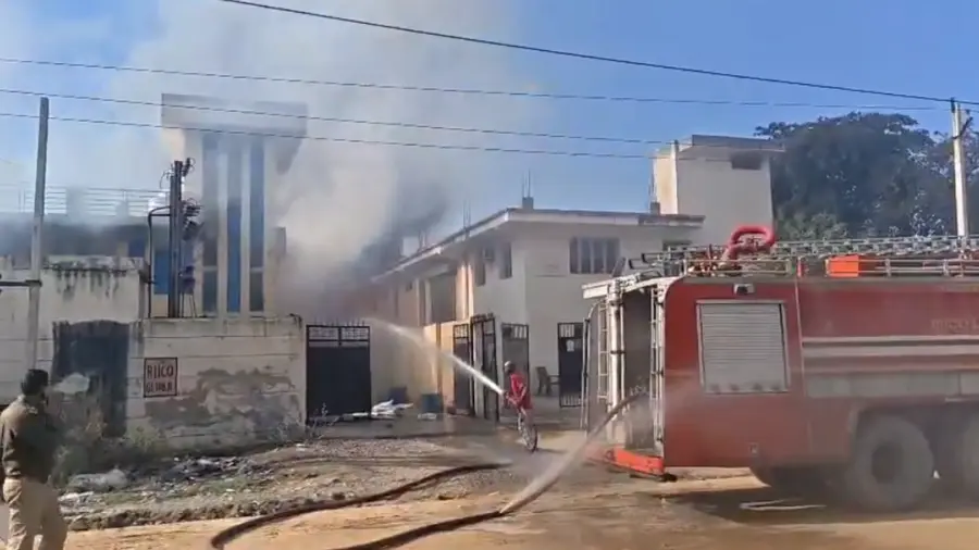 rajasthan factory fire breaks out