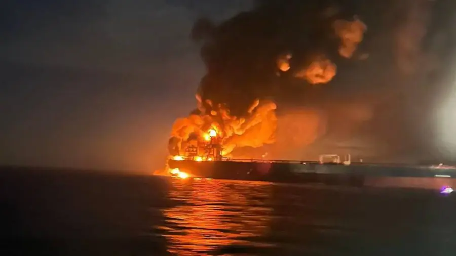 russian oil tanker attacked