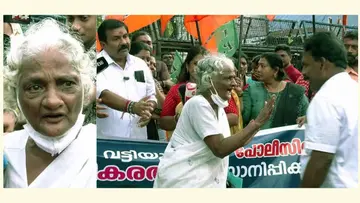 Saraswati Amma protests