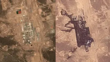 saudi pipeline attack satelite image