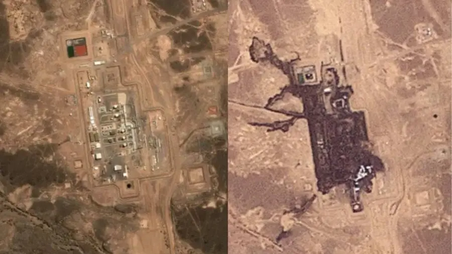saudi pipeline attack satelite image