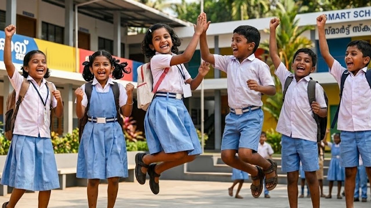 school students happy