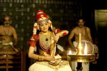 അമ്മന്നൂർ ഗുരുകുലത്തിലെ മാധവനാട്യഭൂമിയിൽ മായശിരസ്സ് കൂടിയാട്ടത്തിൽ സീതയായി സരിത കൃഷ്ണകുമാർ