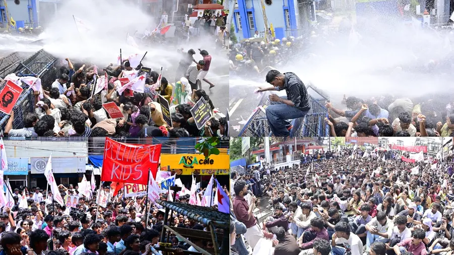 സംസ്ഥാനത്തിന്റെ വിവിധ ജില്ലകളിൽ നടന്ന എസ്എഫ്ഐ മാർച്ചിലുണ്ടായ സംഘർഷം