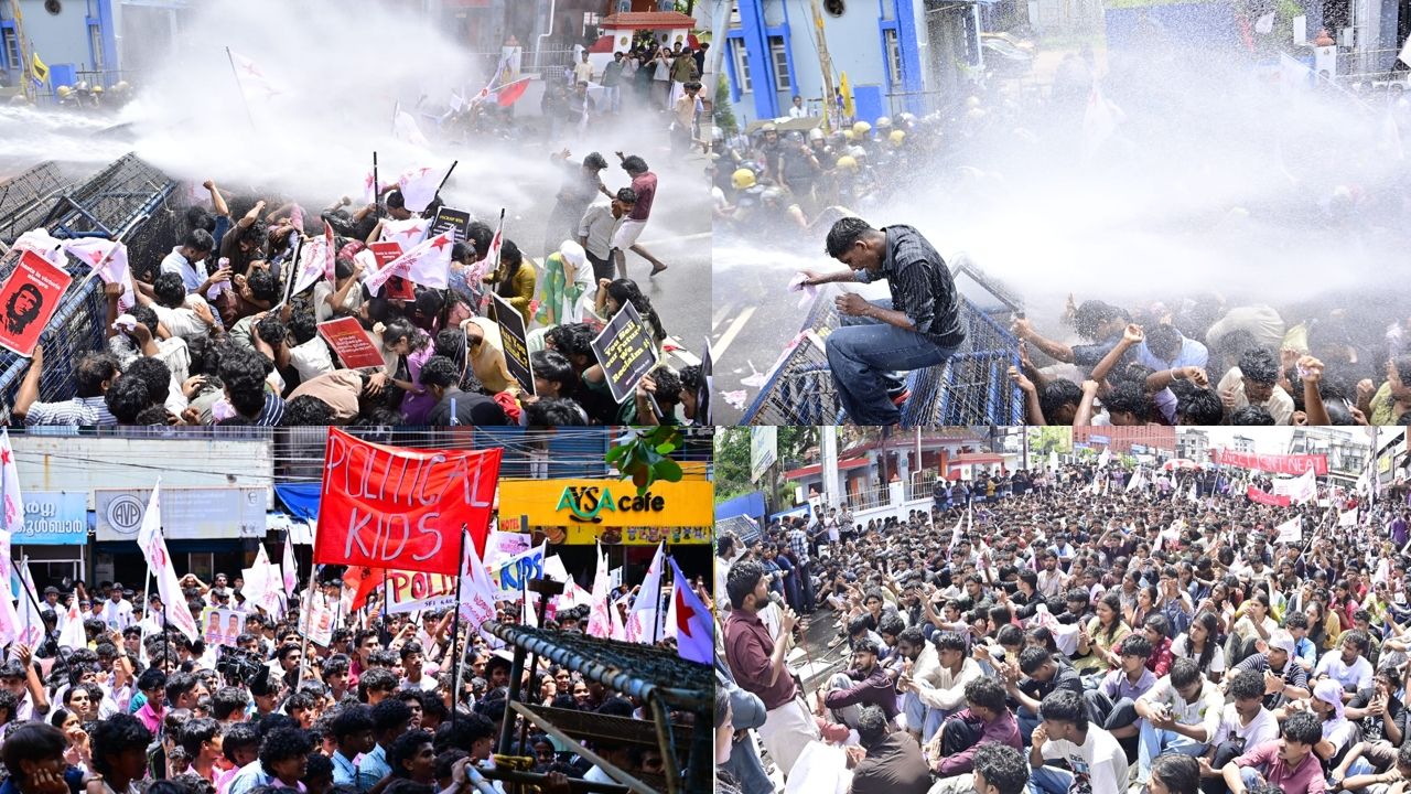 സംസ്ഥാനത്തിന്റെ വിവിധ ജില്ലകളിൽ നടന്ന എസ്എഫ്ഐ മാർച്ചിലുണ്ടായ സംഘർഷം