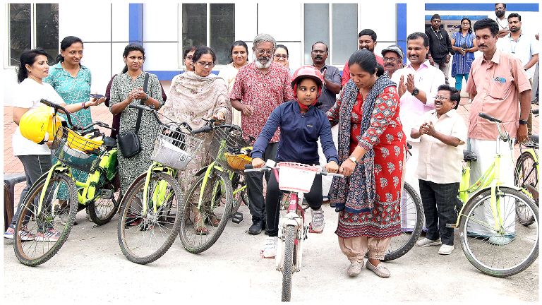 വട്ടിയൂർക്കാവിൽ തുടങ്ങിയ ഷീ സൈക്ലിങ് പരിശീലനം