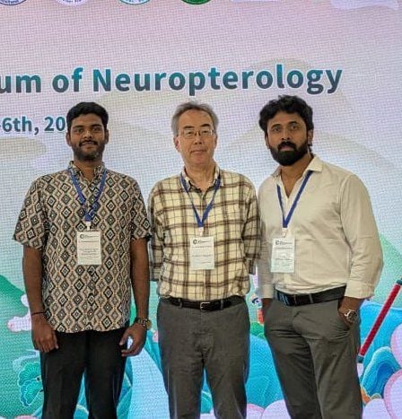  വിദേശ ശാസ്​ത്രജ്​ഞനൊപ്പം ടി ബി സൂര്യനാരായണൻ, ഡോ. സി ബിജോയ്​ എന്നിവർ 
