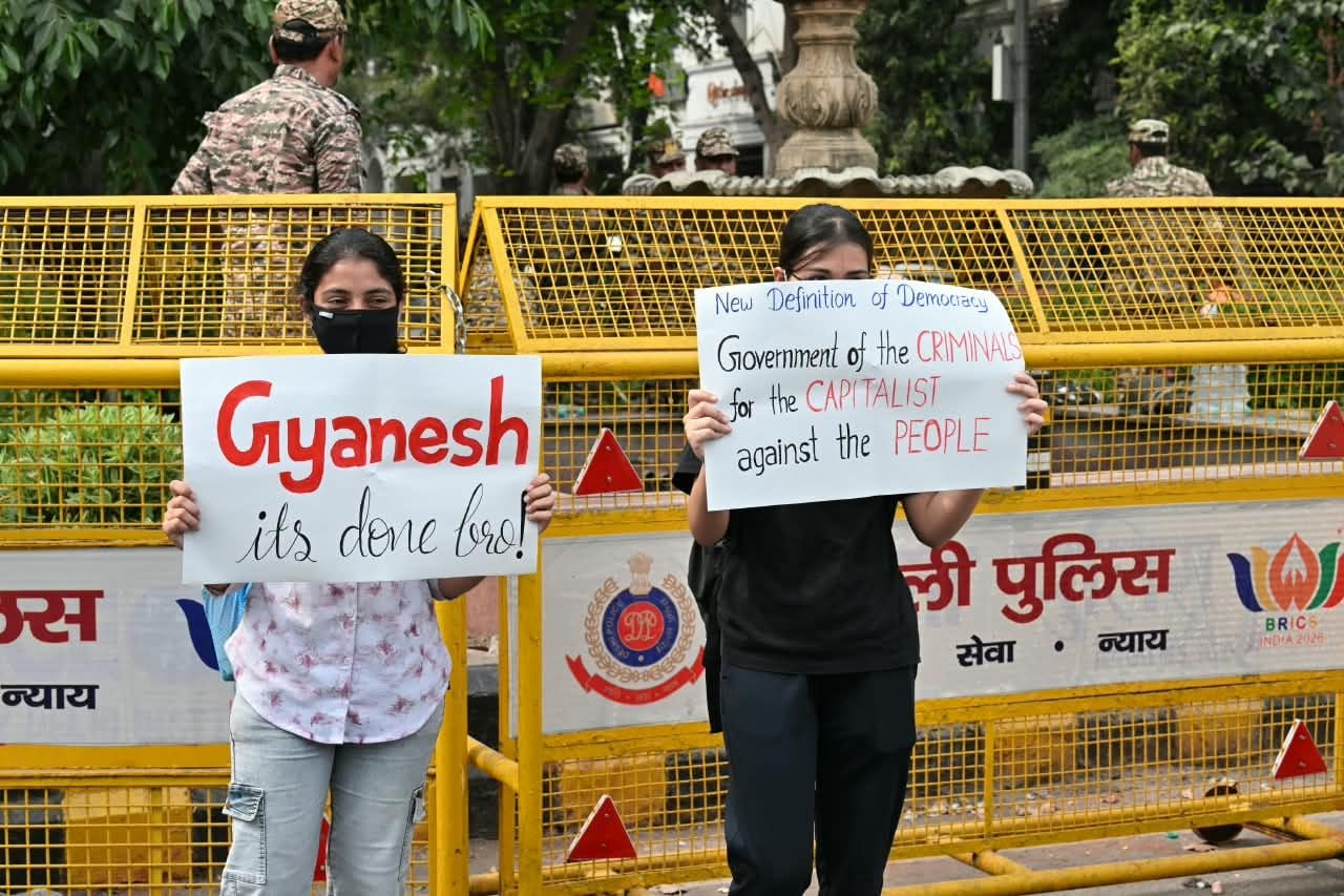 delhi students protest 