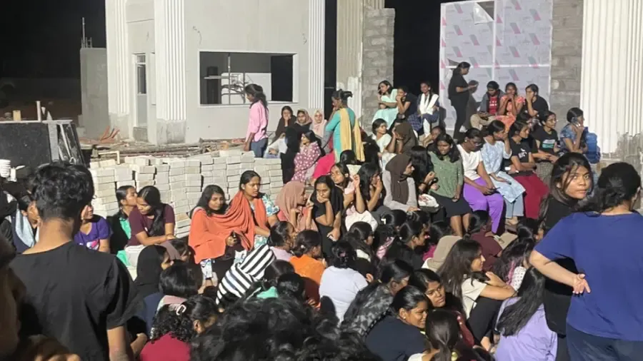 Protesting Students in Central University of Andhra Pradesh 