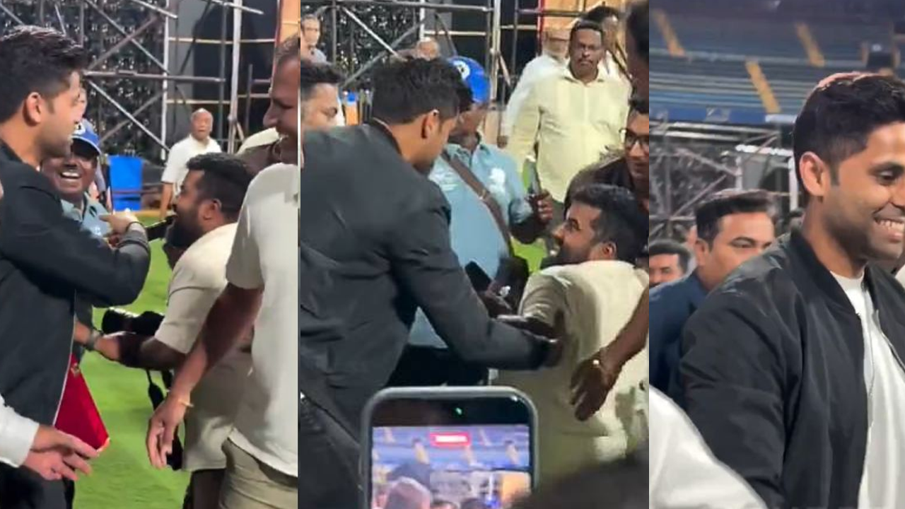 വീണുപോയ ക്യാമറാമാനെ പിടിച്ചെഴുന്നേൽപ്പിച്ച് സൂര്യകുമാർ യാദവ്, വാംഖഡെയുടെ ഹൃദയം കവർന്ന് താരം