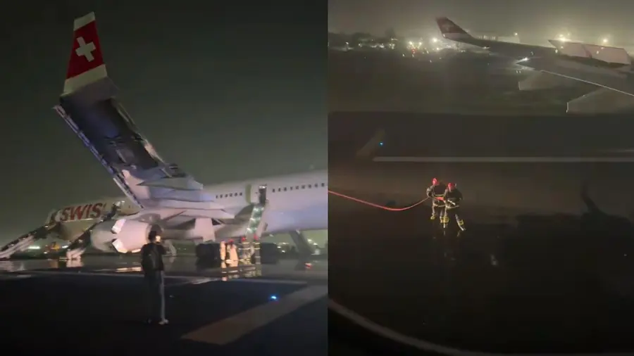 swiss flight fire
