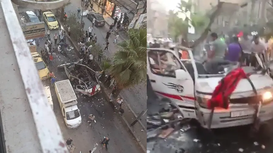 syria explosion mini bus