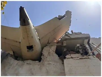 tail of the crashed jet