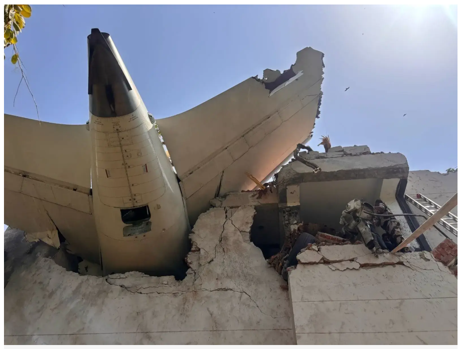 tail of the crashed jet
