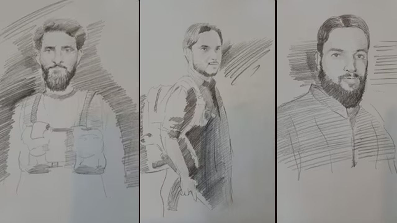 three terrorists