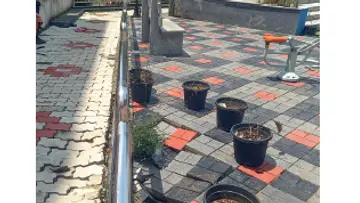 The park's tiles have caved in.