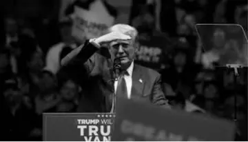 Trump black and white