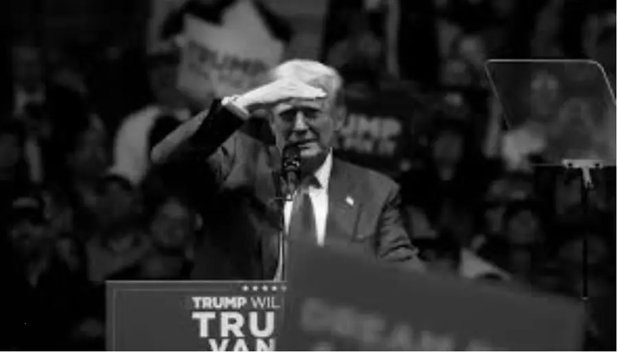 Trump black and white