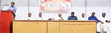 തൊഴിലാളി- – കർഷക – കർഷക തൊഴിലാളി സംയുക്ത വേദി കൺവൻഷൻ സിഐടിയു സംസ്ഥാന സെക്രട്ടറി സി ബി ചന്ദ്രബാബു ഉദ്ഘാടനംചെയ്യുന്നു