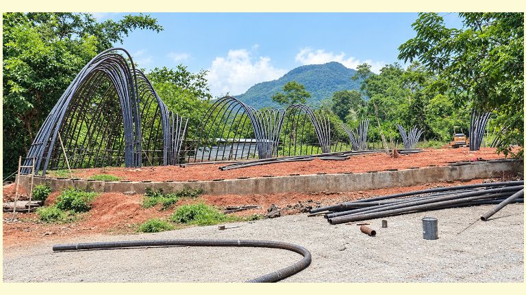 പക്ഷിസങ്കേതത്തിന്റെ നിർമാണപ്രവർത്തനങ്ങൾ തുടങ്ങിയപ്പോൾ