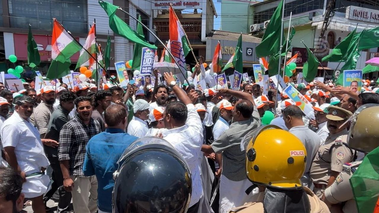 n m vijayan family udf rally 