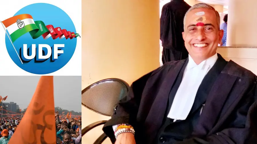 udf supports ssangh parivar leader adv krishna raj