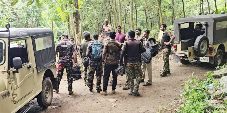 A man-eating tiger that killed a tapping worker in the Rauthangad forest in Atakkakundu was caught on camera installed by the forest department.