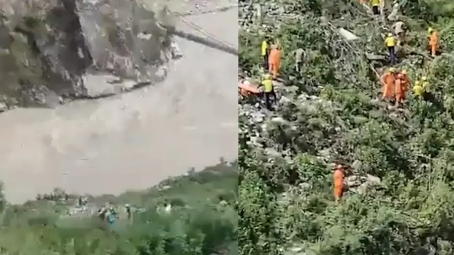 ഉത്തരാഖണ്ഡിലെ രുദ്രപ്രയാഗിൽ ബസ് നദിയിലേക്ക് മറിഞ്ഞ് അപകടം. ഒരാൾ മരിച്ചു.