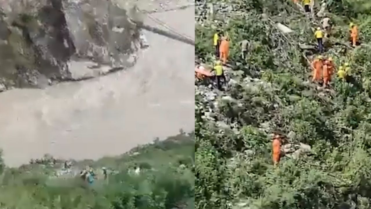 ഉത്തരാഖണ്ഡിലെ രുദ്രപ്രയാ​ഗിൽ ബസ് നദിയിലേക്ക് മറിഞ്ഞ് അപകടം. ഒരാൾ മരിച്ചു. 